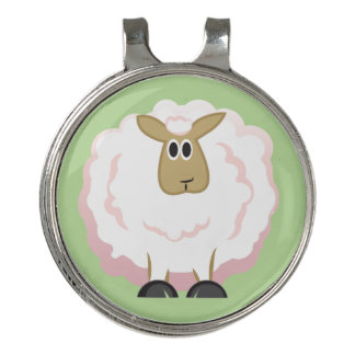 Fluffy White Sheep Golf Hat Clip