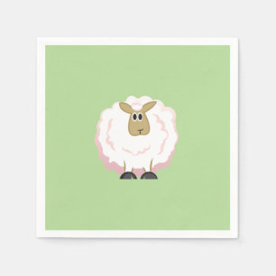 Fluffy White Sheep Napkins