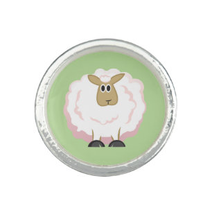 Fluffy White Sheep Ring
