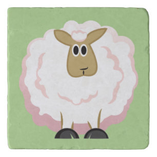 Fluffy White Sheep Trivet