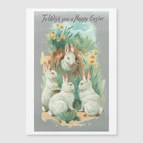 Fluffy White Vintage Easter Bunnies