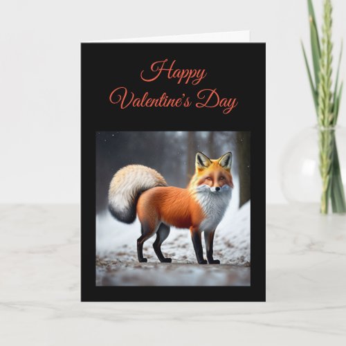 Fluffy Wild Fox Folded Greeting Card