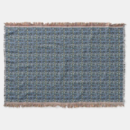 Fluffy Woven Graphic Strings Blue Throw Blanket