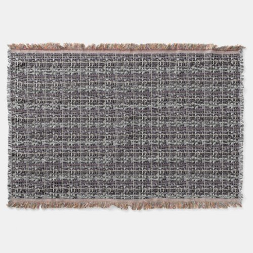 Fluffy Woven Graphic Strings Grey Throw Blanket