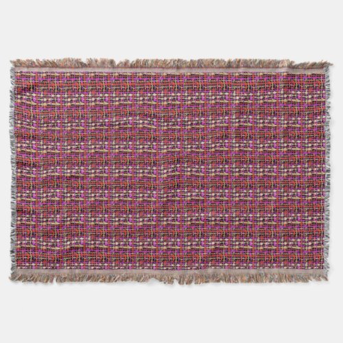 Fluffy Woven Graphic Strings Red Throw Blanket