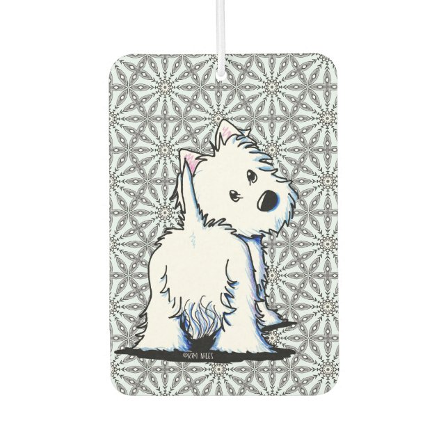 Fluffybutt Westie Air Freshener (Front)