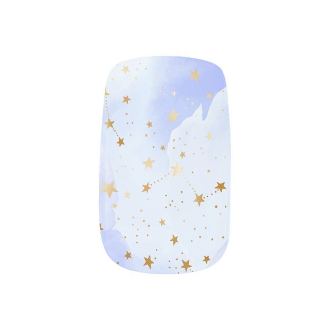Fluffy's Starry Sky Nail Art (Left Thumb)