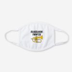 Flugelhorn Fanatic White Cotton Face Mask