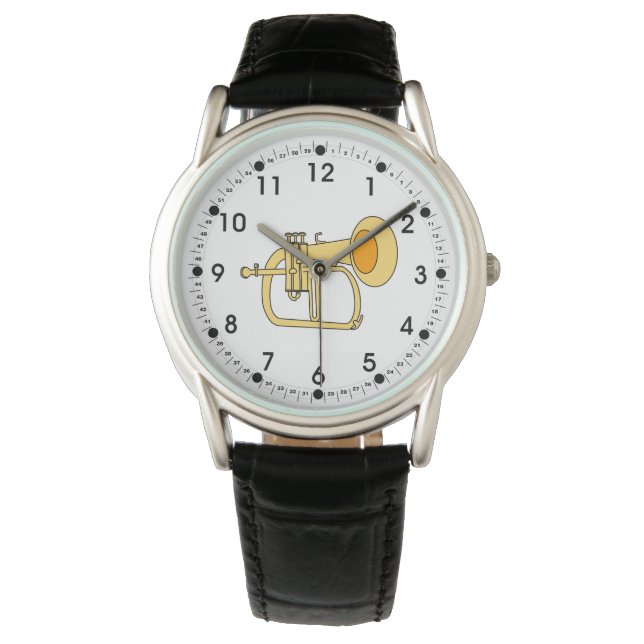 Flugelhorn Musical Instrument Watch (Front)