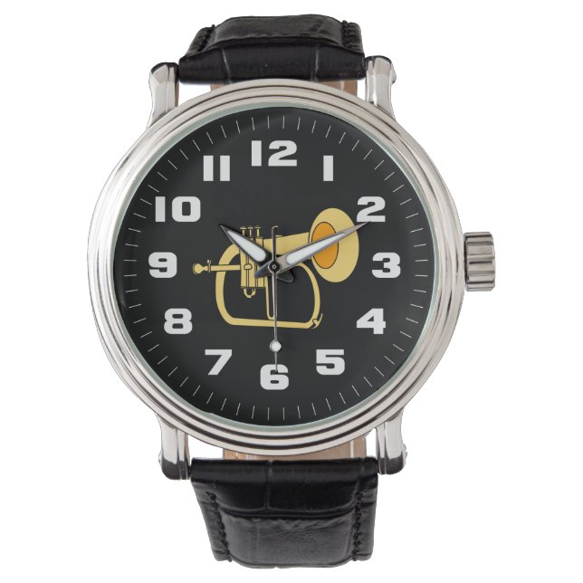 Flugelhorn Musical Instrument Watch (Front)