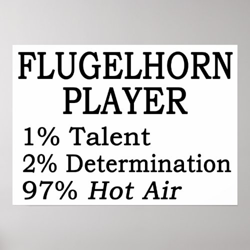 Flugelhorn Player Hot Air Poster