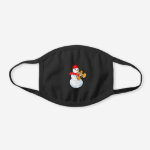 Flugelhorn Snowman Black Cotton Face Mask