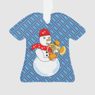 Flugelhorn Snowman Ornament