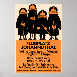 FLUGPLATZ JOHANNISTHAL AIRPORT by Julius Klinger Poster