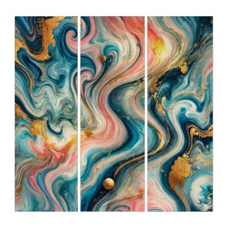 fluid abstract  in pastel blues