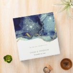 Fluid Abstract Ink Gold Navy Glitter Wedding 3 Ring Binder<br><div class="desc">For any further customisation or any other matching items,  please feel free to contact me at yellowfebstudio@gmail.com</div>