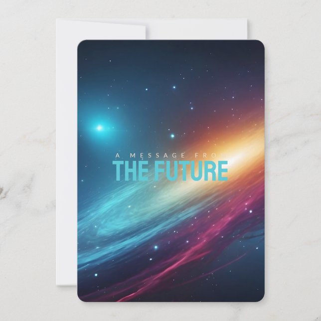 Fluid Abstract Neon Supernova Bright Cosmic Space Note Card (Front)