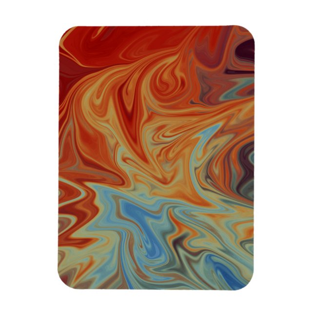 Fluid abstract pattern magnet (Vertical)