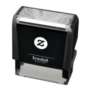 Fluid abstract pattern self-inking stamp