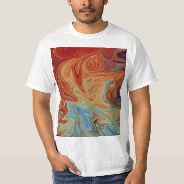 Fluid abstract pattern T-Shirt (Front)