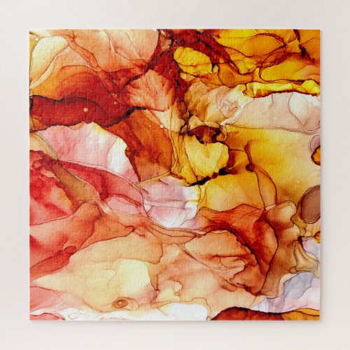 Fluid alcohol ink abstract art jigsaw puzzle