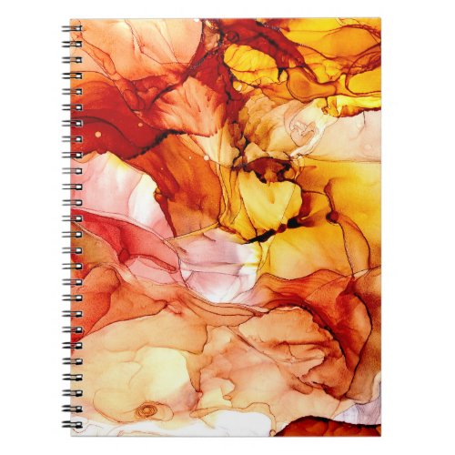 Fluid alcohol ink abstract art notebook