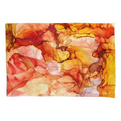 Fluid alcohol ink abstract art pillow case
