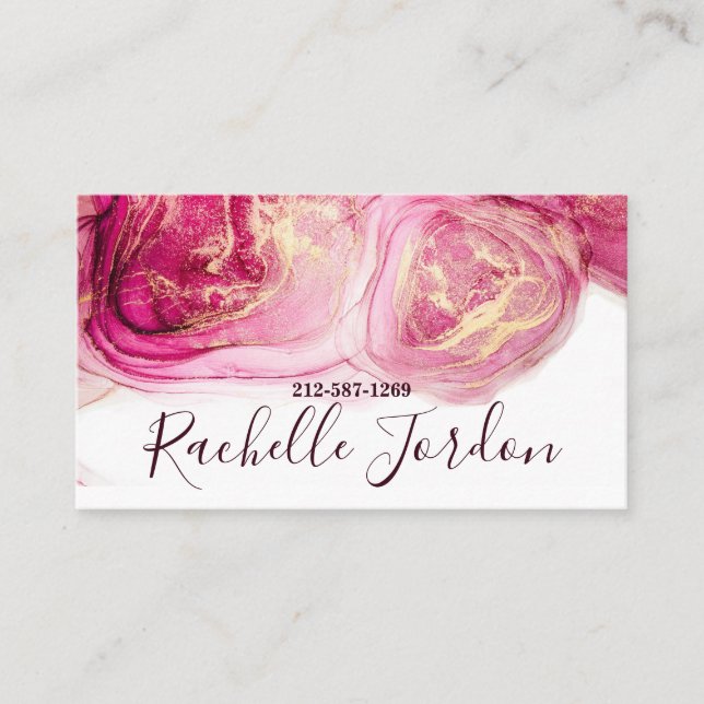 Fluid Alcohol Ink Business Card (Front)