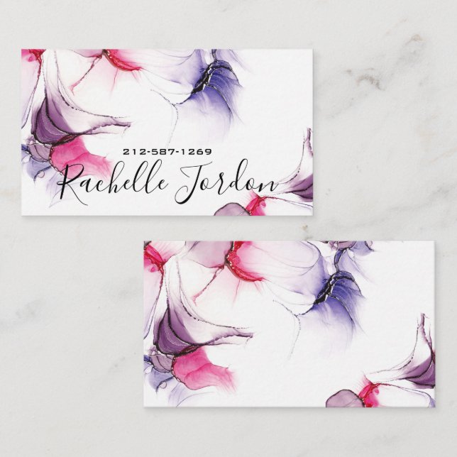 Fluid Alcohol Ink Business Card (Front/Back)