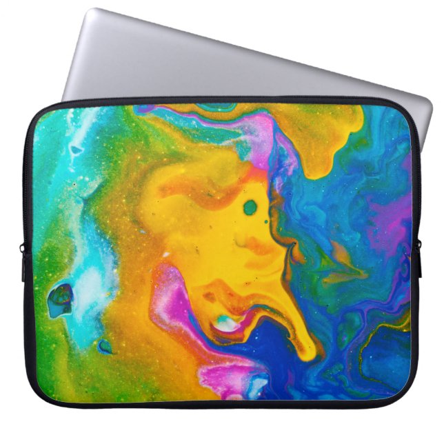 Fluid Art. Abstract colorful background, wallpaper Laptop Sleeve (Front)