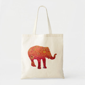 Fluid art abstract elephant tote bag