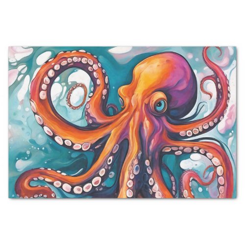 Fluid Art Abstract Octopus Tissue Paper