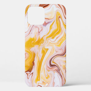 Fluid art: iridescent abstract texture. iPhone 12 case