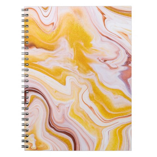 Fluid art iridescent abstract texture notebook