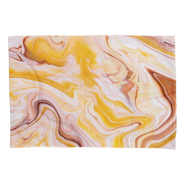 Fluid art: iridescent abstract texture. pillow case (Front)