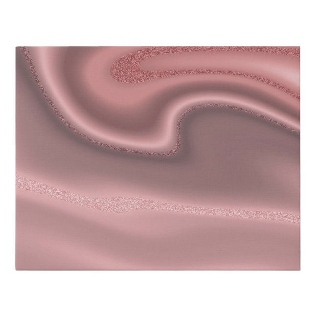 , fluid art, , marbled, modern, pink gold,   faux canvas print (Front)