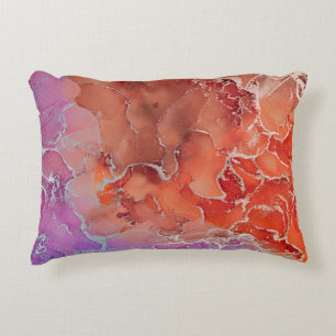 Fluid Art. Modern ?bstract colorful background, wa Accent Pillow