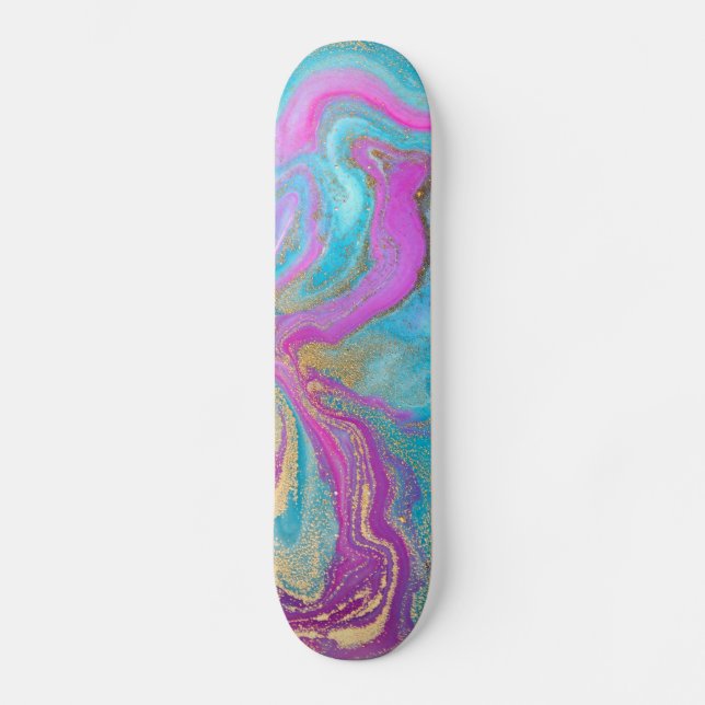 Fluid Art Paint  Skateboard (Front)