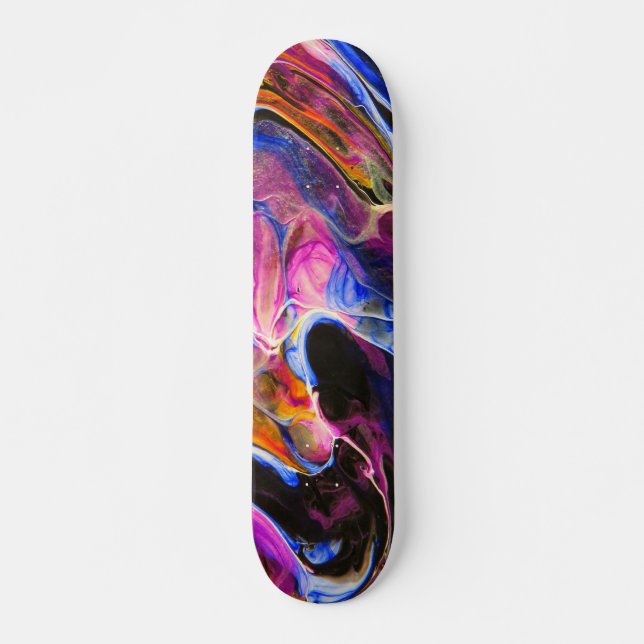 Fluid Art Painting Skateboard (Front)