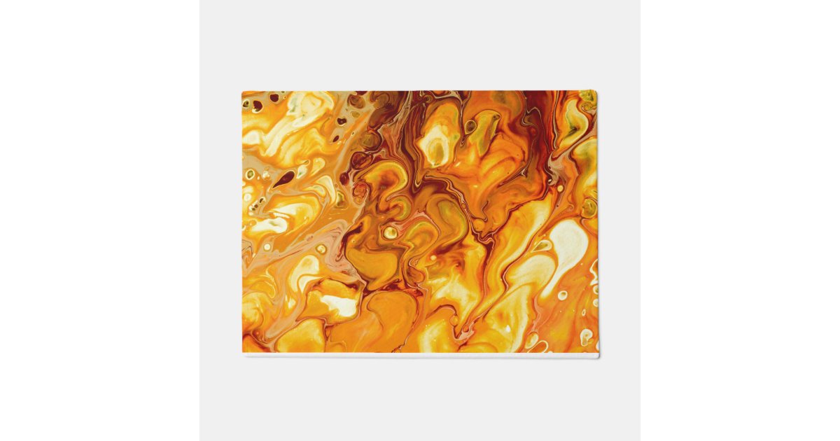 Fluid Art Pour Abstract Doormat Zazzle Com