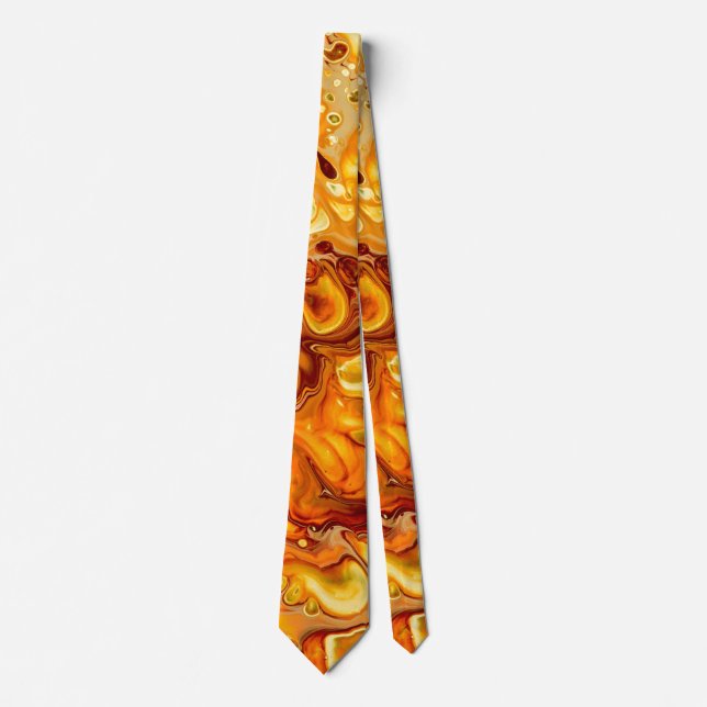 Fluid Art Pour Abstract Neck Tie (Front)