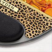 Fluid Art Pour Personalized Leopard Print Gel Mouse Pad (Right Side)