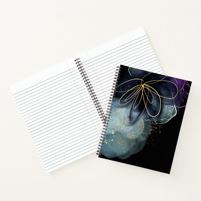 Fluid Art Spiral Notebook (Inside)
