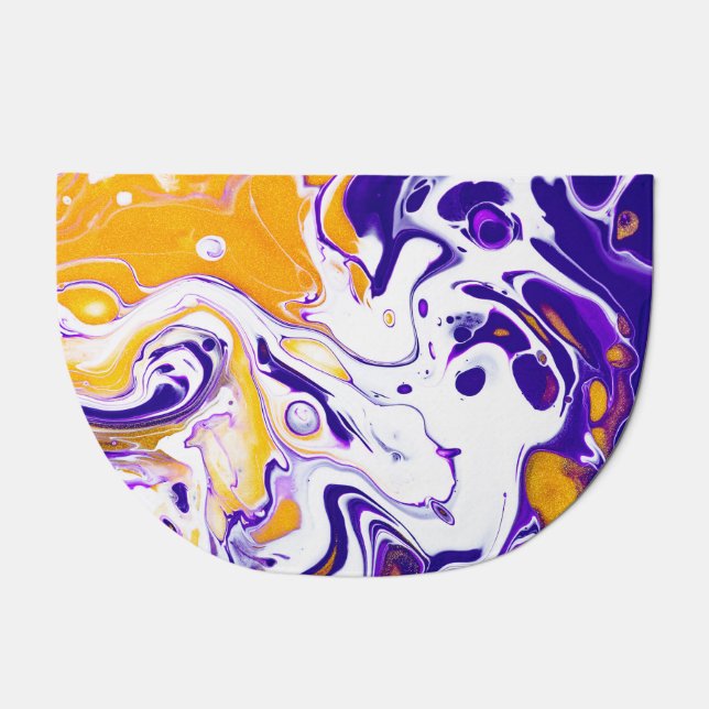 Fluid art texture: swirling paints. doormat (Front)