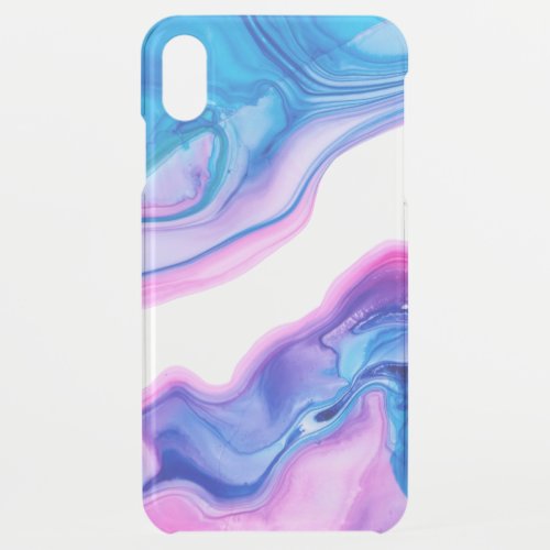 Fluid colors abstract geode ink texture iPhone XS max case