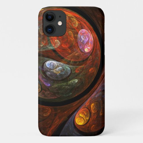 Fluid Connection Abstract Art iPhone 11 Case