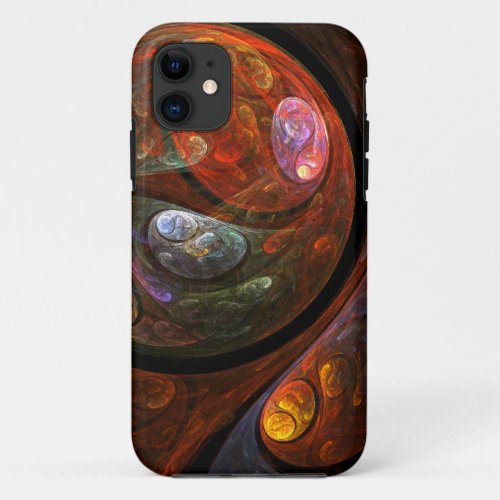 Fluid Connection Abstract Art iPhone 11 Case