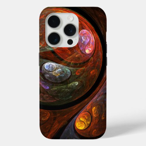 Fluid Connection Abstract Art iPhone 15 Pro Case