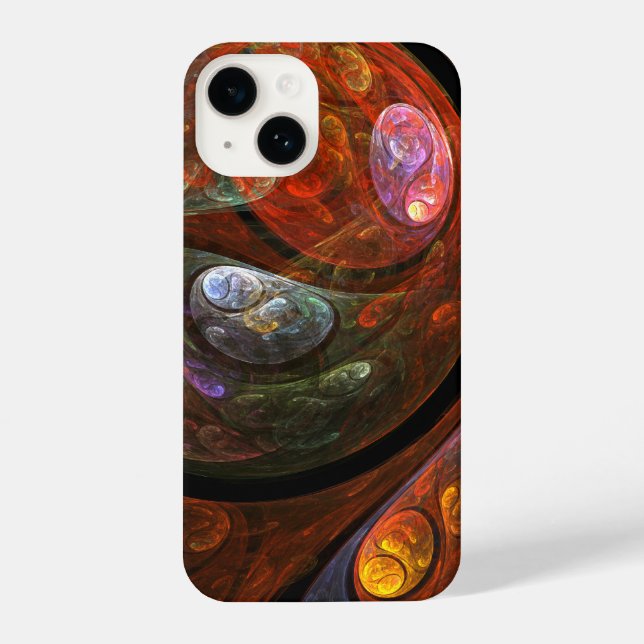 Fluid Connection Abstract Art iPhone Case (Back)