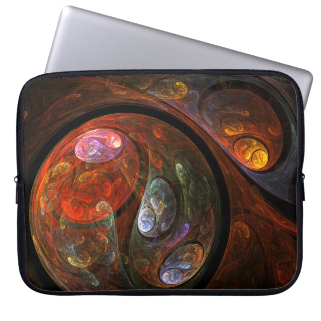 Fluid Connection Abstract Art Laptop Sleeve (Front)